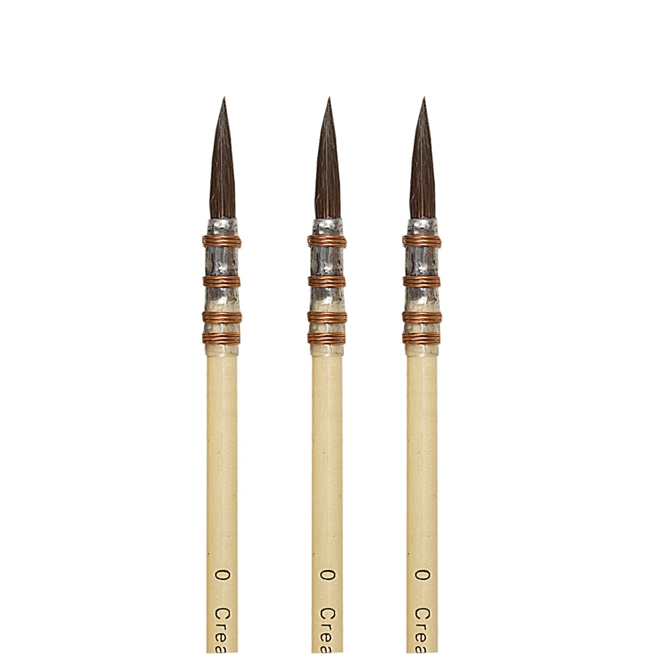 Creative Mark Harmony Blue Squirrel Quill Watercolor Brush Packs of 3 - Professional Watercolor Brushes for Artists - Handcrafted Full Bellied Watercolor Quill Paint Brush, Balanced Wood Handle